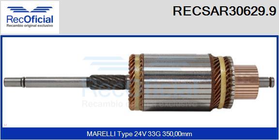 RECOFICIAL RECSAR30629.9 - Induit, démarreur cwaw.fr