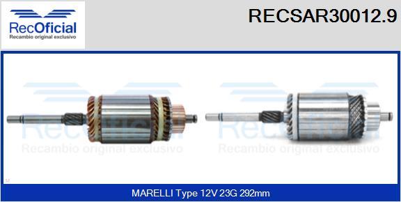 RECOFICIAL RECSAR30012.9 - Induit, démarreur cwaw.fr