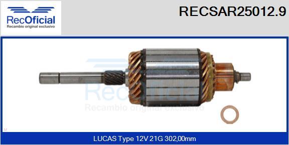 RECOFICIAL RECSAR25012.9 - Induit, démarreur cwaw.fr