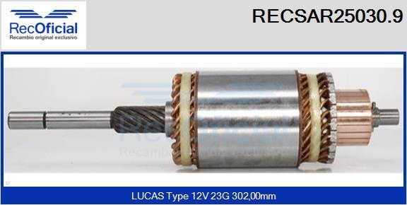 RECOFICIAL RECSAR25030.9 - Induit, démarreur cwaw.fr