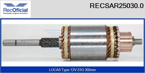 RECOFICIAL RECSAR25030.0 - Induit, démarreur cwaw.fr