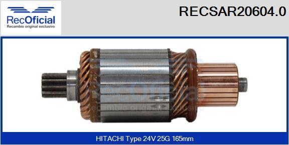 RECOFICIAL RECSAR20604.0 - Induit, démarreur cwaw.fr