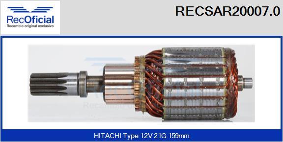 RECOFICIAL RECSAR20007.0 - Induit, démarreur cwaw.fr