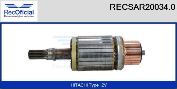 RECOFICIAL RECSAR20034.0 - Induit, démarreur cwaw.fr