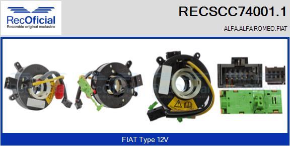 RECOFICIAL RECSCC74001.1 - Ressort tournant, Airbag cwaw.fr