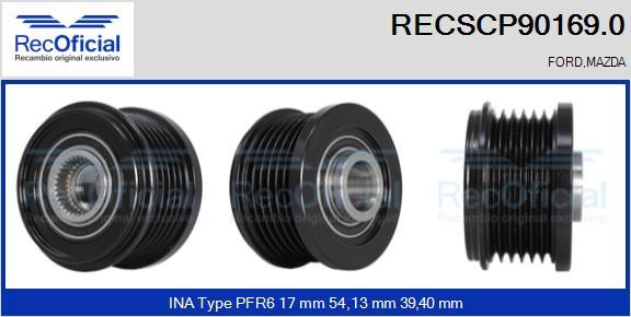 RECOFICIAL RECSCP90169.0 - Poulie, alternateur cwaw.fr