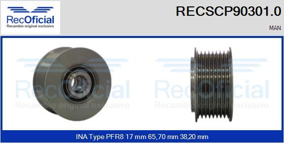 RECOFICIAL RECSCP90301.0 - Poulie, alternateur cwaw.fr