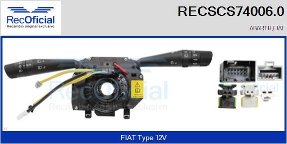 RECOFICIAL RECSCS74006.0 - Commutateur de colonne de direction cwaw.fr