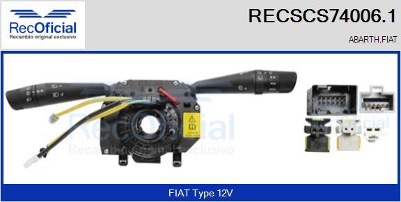 RECOFICIAL RECSCS74006.1 - Commutateur de colonne de direction cwaw.fr