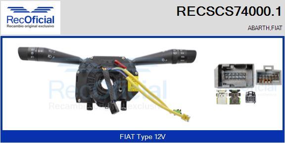 RECOFICIAL RECSCS74000.1 - Commutateur de colonne de direction cwaw.fr