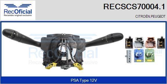 RECOFICIAL RECSCS70004.1 - Commutateur de colonne de direction cwaw.fr