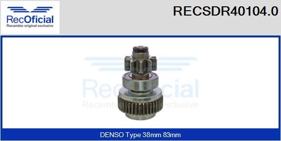 RECOFICIAL RECSDR40104.0 - Pignon, démarreur cwaw.fr