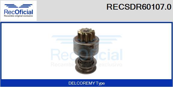 RECOFICIAL RECSDR60107.0 - Pignon, démarreur cwaw.fr