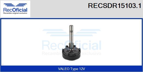 RECOFICIAL RECSDR15103.1 - Pignon, démarreur cwaw.fr