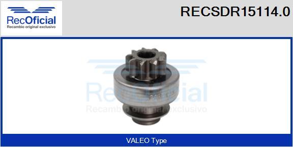 RECOFICIAL RECSDR15114.0 - Pignon, démarreur cwaw.fr