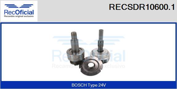 RECOFICIAL RECSDR10600.1 - Pignon, démarreur cwaw.fr