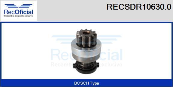 RECOFICIAL RECSDR10630.0 - Pignon, démarreur cwaw.fr