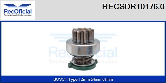 RECOFICIAL RECSDR10176.0 - Pignon, démarreur cwaw.fr