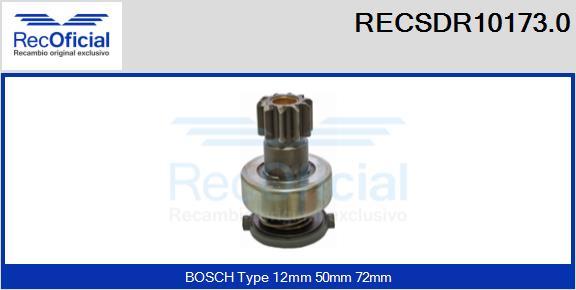 RECOFICIAL RECSDR10173.0 - Pignon, démarreur cwaw.fr