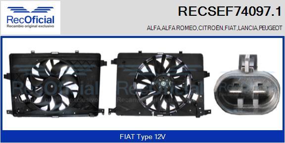 RECOFICIAL RECSEF74097.1 - Moteur électrique, ventilateur pour radiateurs cwaw.fr