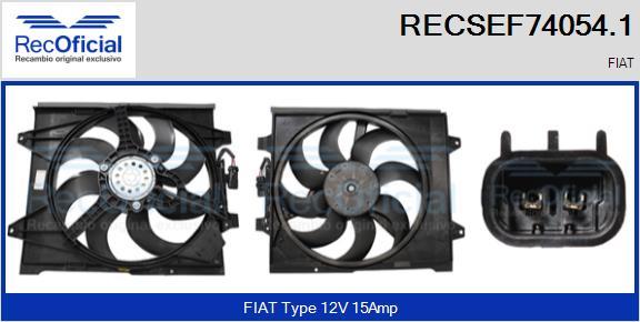 RECOFICIAL RECSEF74054.1 - Moteur électrique, ventilateur pour radiateurs cwaw.fr