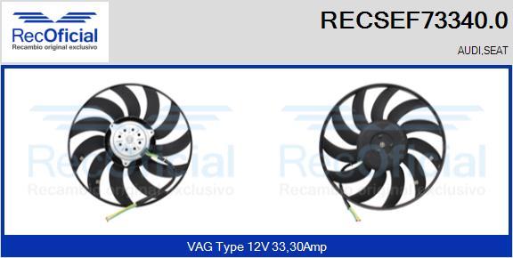 RECOFICIAL RECSEF73340.0 - Ventilateur, refroidissement du moteur cwaw.fr