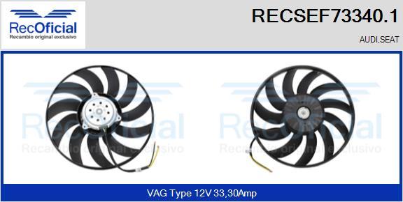 RECOFICIAL RECSEF73340.1 - Ventilateur, refroidissement du moteur cwaw.fr