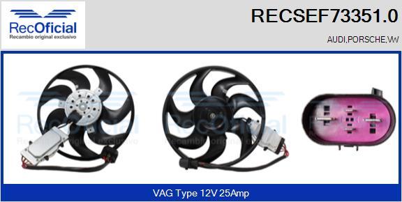 RECOFICIAL RECSEF73351.0 - Ventilateur, refroidissement du moteur cwaw.fr