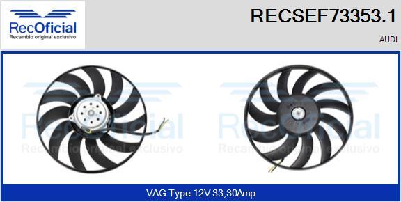 RECOFICIAL RECSEF73353.1 - Ventilateur, refroidissement du moteur cwaw.fr