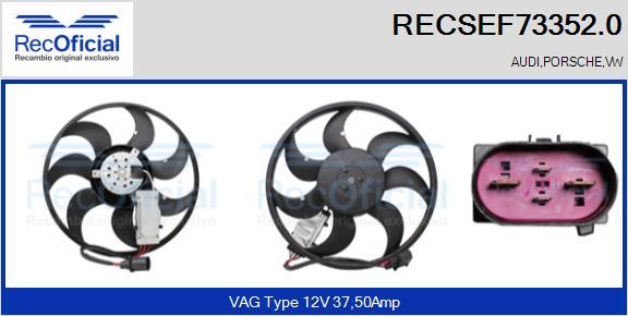 RECOFICIAL RECSEF73352.0 - Ventilateur, refroidissement du moteur cwaw.fr