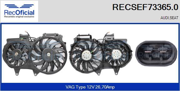 RECOFICIAL RECSEF73365.0 - Ventilateur, refroidissement du moteur cwaw.fr