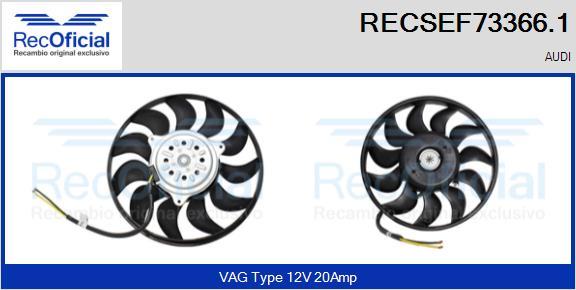 RECOFICIAL RECSEF73366.1 - Ventilateur, refroidissement du moteur cwaw.fr