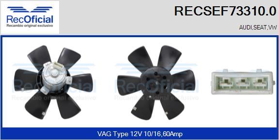 RECOFICIAL RECSEF73310.0 - Ventilateur, refroidissement du moteur cwaw.fr