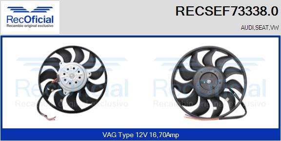 RECOFICIAL RECSEF73338.0 - Ventilateur, refroidissement du moteur cwaw.fr