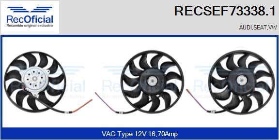 RECOFICIAL RECSEF73338.1 - Ventilateur, refroidissement du moteur cwaw.fr