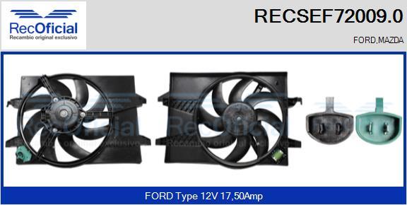 RECOFICIAL RECSEF72009.0 - Moteur électrique, ventilateur pour radiateurs cwaw.fr