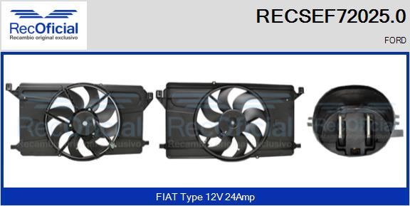 RECOFICIAL RECSEF72025.0 - Moteur électrique, ventilateur pour radiateurs cwaw.fr