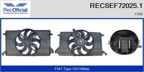 RECOFICIAL RECSEF72025.1 - Moteur électrique, ventilateur pour radiateurs cwaw.fr