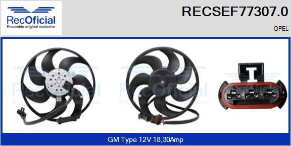 RECOFICIAL RECSEF77307.0 - Ventilateur, refroidissement du moteur cwaw.fr