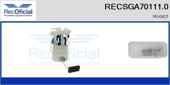 RECOFICIAL RECSGA70111.0 - Module d'alimentation en carburant cwaw.fr