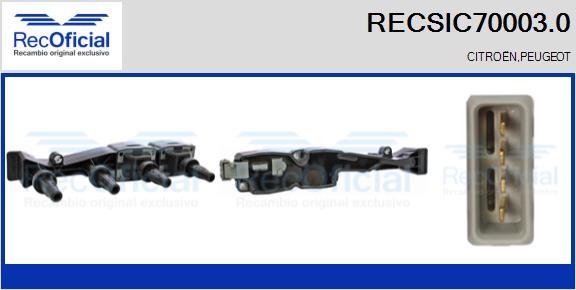 RECOFICIAL RECSIC70003.0 - Bobine d'allumage cwaw.fr