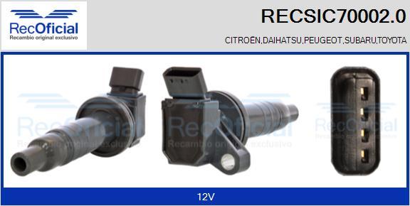 RECOFICIAL RECSIC70002.0 - Bobine d'allumage cwaw.fr