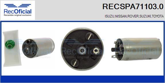 RECOFICIAL RECSPA71103.0 - Pompe à carburant cwaw.fr