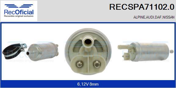 RECOFICIAL RECSPA71102.0 - Pompe à carburant cwaw.fr