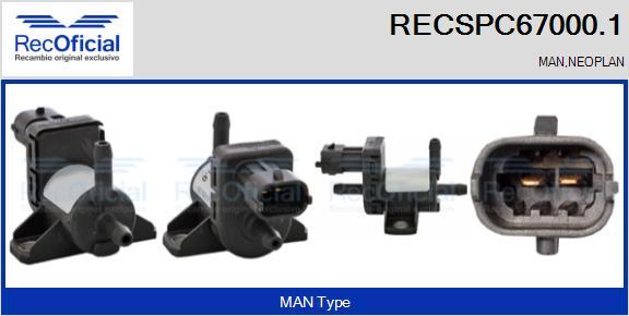 RECOFICIAL RECSPC67000.1 - Transmetteur de pression, contrôle des gaz d'échappement cwaw.fr