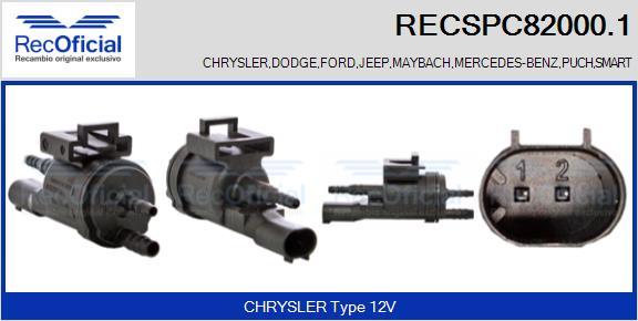 RECOFICIAL RECSPC82000.1 - Transmetteur de pression, contrôle des gaz d'échappement cwaw.fr