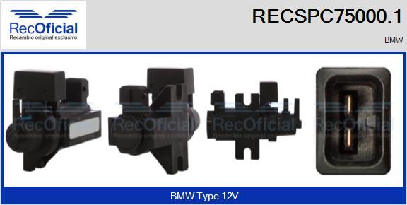 RECOFICIAL RECSPC75000.1 - Transmetteur de pression, contrôle des gaz d'échappement cwaw.fr