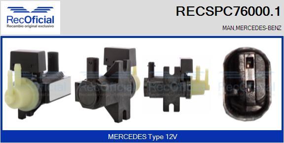 RECOFICIAL RECSPC76000.1 - Transmetteur de pression, contrôle des gaz d'échappement cwaw.fr