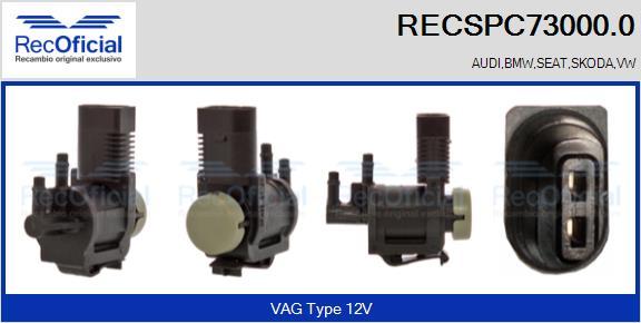 RECOFICIAL RECSPC73000.0 - Transmetteur de pression, contrôle des gaz d'échappement cwaw.fr