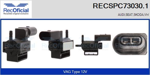 RECOFICIAL RECSPC73030.1 - Transmetteur de pression, contrôle des gaz d'échappement cwaw.fr